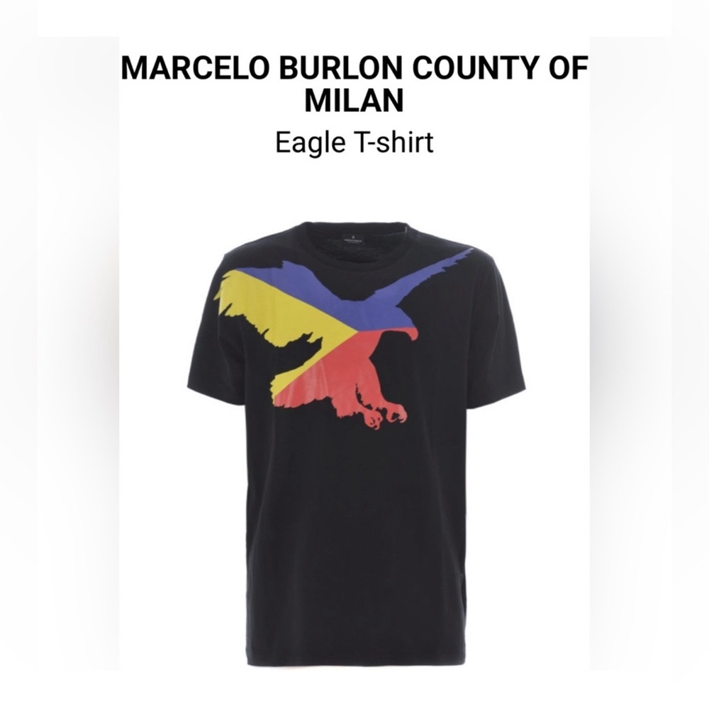 NWOT Marcelo Burlon Eagle T-Shirt in Black Size Small w/COA